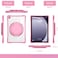 MEEgoodo Case for Samsung Galaxy Tab A9 Plus 11 inch 2024 2023 Fit Model SMX210X216X218 A9 Tablet Cases with Soft TPU Transparent Acrylic Back Cover Rotating Stand Pink