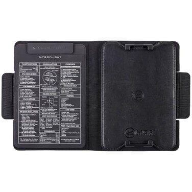 MYGOFLIGHT iPad miniUniversal Kneeboard Folio C Case Leather Aviation Kneeboard Lapboard wRotating Cradle Magnetic Clipboard Leg Strap Builtin Stand for 78 Tablets