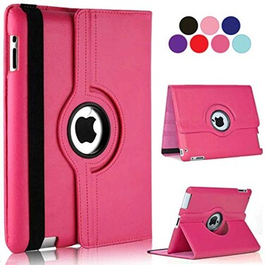 Vultic Rotating Case for iPad Air 3 2019 Pro 105 inch 2017 360 Degree Stand Auto SleepWake Folio PU Leather Smart Cover Hot Pink