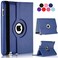 Vultic Rotating Case for iPad Pro 129 inch 6th5th4th3rd Gen 2022202120202018 360 Degree Stand Auto SleepWake Folio PU Leather Smart Cover Navy Blue