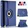 Vultic Rotating Case for iPad Pro 129 inch 6th5th4th3rd Gen 2022202120202018 360 Degree Stand Auto SleepWake Folio PU Leather Smart Cover Navy Blue