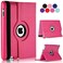 Vultic Rotating Case for iPad Pro 97 inch 2016 360 Degree Stand Auto SleepWake Folio PU Leather Smart Cover Hot Pink