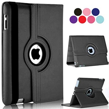 Vultic Rotating Case for iPad Pro 97 inch 2016 360 Degree Stand Auto SleepWake Folio PU Leather Smart Cover Black