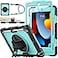 SEYMAC stock Case for iPad 9th 8th 7th Generation 102 Shockproof with Screen Protector Pencil Holder 360 Rotating Hand Strap Stand for iPad 102 inch 20212019 SkyBlueBlack