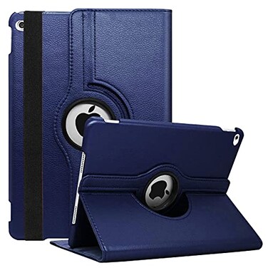 Rouceyxin Rotating Case for iPad 97 Inch 2018 2017 iPad Air 2 Case 360 Degree Rotating Stand Protective Cover with Auto Sleep Wake for iPad 97 inch 6th Gen 5th Gen iPad Air 2 iPad Air Navy