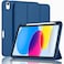 ZryXal iPad A16 CaseiPad 10th Generation Case 11Inch 2025109 Inch 2022 with Pencil Holder Smart Cover with Soft TPU Back Support Auto WakeSleep Navy Blue