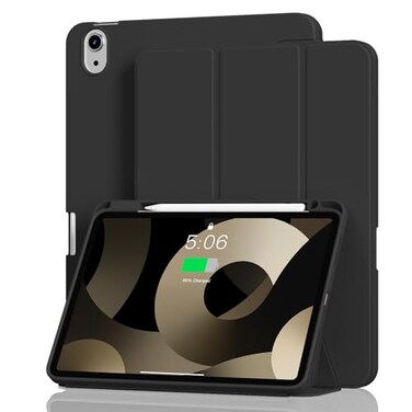 Aoub Case for iPad Air 11 inch M4M3M2 202620252024 iPad Air 5th4th Generation 20222020 109inch with Pencil Holder Shockproof Cover with Soft TPU Back Auto SleepWake Black