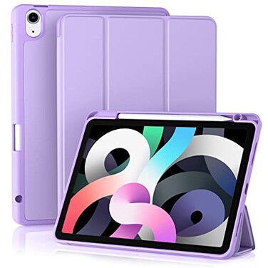 Akkerds Compatible with iPad Air 11 Inch Case 7th6th Generation M3M2 20252024 for iPad Air 5th4th Generation Case 109 Inch 20222020 with Pencil HolderAuto SleepWake Lavender