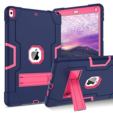 BENTOBEN for iPad Air 3 2019 Case iPad Pro 105 2017 Case 3 Layers Heavy Duty Rugged Shockproof Kickstand Protective Tablet Cases for iPad Air 3rd GeniPad Pro 105 2017 Navy BlueRose Red