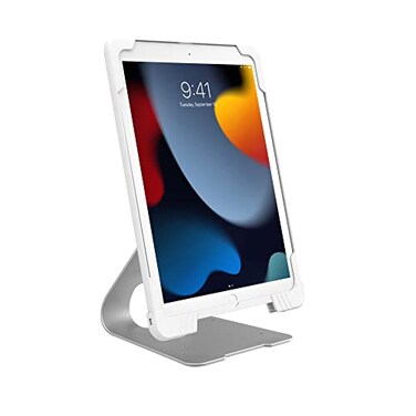 CTA Digital CTA AntiTheft Case Stand Solid Security Locking Case with 180 Angle Adjustability Compatible with iPad 5th9th Gen Air 13 Pro 97 and 105 White PADASCS10W
