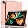 ZryXal New iPad Pro 129 Inch Case 2022202120206th5th4th Gen with Pencil HolderSmart iPad Case Support Touch ID and Auto WakeSleep with Auto 2nd Gen Pencil Charging Rose Gold