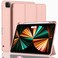 ZryXal New iPad Pro 129 Inch Case 2022202120206th5th4th Gen with Pencil HolderSmart iPad Case Support Touch ID and Auto WakeSleep with Auto 2nd Gen Pencil Charging Rose Gold