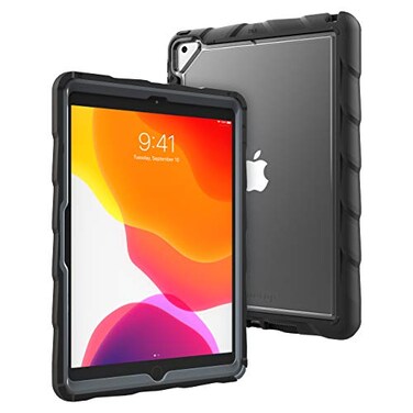 Gumdrop Cases Gumdop Droptech Clear Rugged iPad Case Fits ONLY Apple iPad 9th 8th 7th Gen 102inch Drop Tested Cover Black