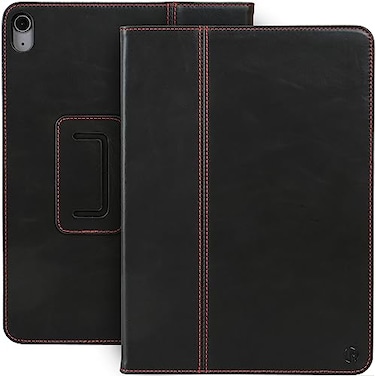 Casemade Real Leather Case Compatible with iPad Air 11inch M4M3M2 202620252024 iPad Air 5th4th Generation 109 FullGrain Leather Cover Auto SleepWake Dual Stand Position Black