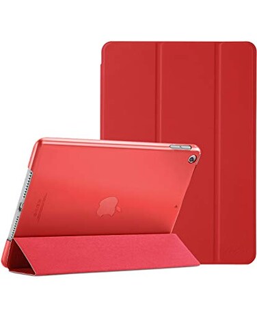ProCase for iPad 9th 8th 7th Generation Case 102 Inch 202120202019 Release 102 iPad Case 9th 8th 7th Gen Cover Slim Smart Cover with Translucent Hard Shell Back Red