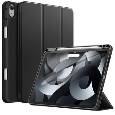 JETech Case for iPad Air 11Inch M4M3M2 202620252024 iPad Air 54 20222020 5th4th Generation 109Inch with Pencil Holder Slim Tablet Cover with Soft TPU Back Auto WakeSleep Black