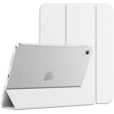 JETech Case for iPad A16 11th Generation 11 Inch 2025 iPad 10th Generation 109 Inch 2022 Slim Smart Cover with Hard PC Translucent Back Supports Touch ID Auto WakeSleep White