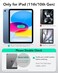 BMOUO Kids Case for iPad 11th Generation A16 11 Inch 2025iPad 10th Generation 109 2022 with Screen Protector Shockproof Handle Stand iPad 11th10th Generation Case for Kids Black Turquoise