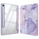 Fintie Hybrid Slim Case for Samsung Galaxy Tab S10 Lite S10 FE S9 FE 109 InchTab S9 11 Inch with S Pen Holder Shockproof Cover with Clear Transparent Back Shell Auto WakeSleep Lilac Marble
