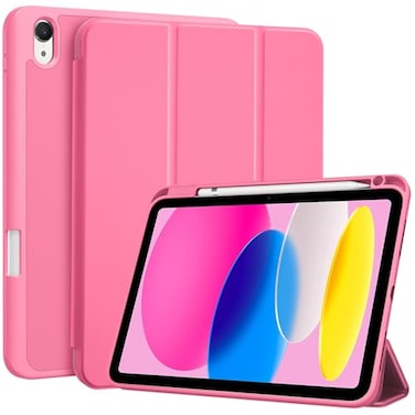 ProCase for iPad A16 11th Generation 11 Inch 2025 iPad 10th Generation 109 Inch 2022 Case with Pencil Holder Hybrid Cover with Soft TPU Back Supports Touch ID Auto WakeSleep Pink