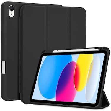 ProCase for iPad A16 11th Generation 11 Inch 2025 iPad 10th Generation 109 Inch 2022 Case with Pencil Holder Hybrid Cover with Soft TPU Back Supports Touch ID Auto WakeSleep Black