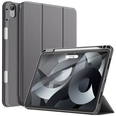 JETech Case for iPad Air 11Inch M4M3M2 202620252024 iPad Air 54 20222020 5th4th Generation 109Inch with Pencil Holder Slim Tablet Cover with Soft TPU Back Space Gray