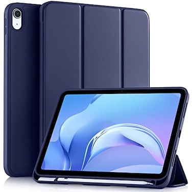 Akkerds Compatible with iPad A16 11th Generation Case 11 Inch 2025 for iPad 10th Generation Case 109 Inch 2022 with Pencil Holder Slim Trifold Stand Protective Cover with Soft TPU Back Navy