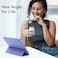 Akkerds Compatible with iPad A16 11th Generation Case 11 Inch 2025 for iPad 10th Generation Case 109 Inch 2022 with Pencil Holder Slim Trifold Stand Protective Cover with Soft TPU BackBluePurple
