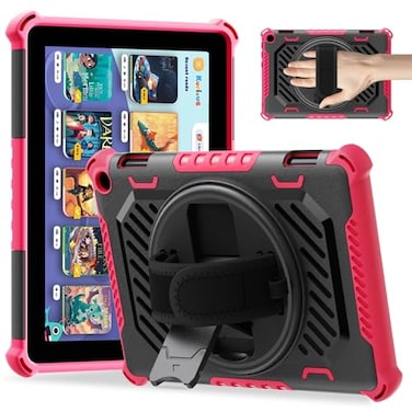 TASSKTO for Fire HD 8 8 Plus Case 12th10th Generation 202420222020 Release with 360 Kickstand Hand Strap for Kids