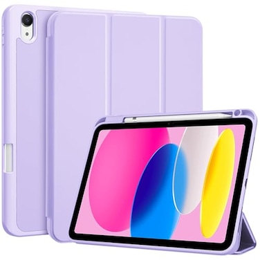 ProCase for iPad A16 11th Generation 11 Inch 2025 iPad 10th Generation 109 Inch 2022 Case with Pencil Holder Hybrid Cover with Soft TPU Back Supports Touch ID Auto WakeSleep Purple