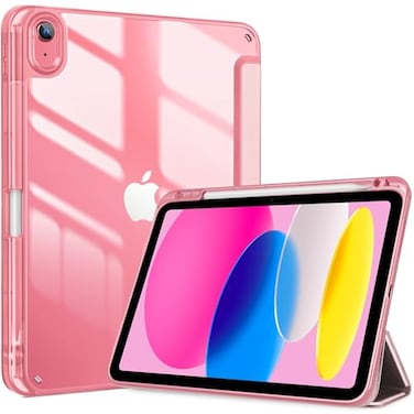 ProCase for iPad A16 11th Generation 11 Inch 202510th Generation 109 Inch 2022 Case with Pencil Holder Hybrid iPad 11 10 Case with Clear Back Supports Auto WakeSleep Lightpink