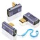 Duttek USB C 90 Degree Adapter 240W Fast Charging 40Gbps Data Transfer Male to Female USB C Right Angle Adapter Support Thunderbolt 43 Cable for Laptop Tablet and Phones 3 Pack