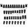 VGEBY 40 Pcs USB Adapter Kit Mini Changers Adapter Converter Connectors USB Male to Female Micro USB