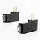 Inovat Haiker 1 Pair Right Left Angle Micro USB Male 90 Degree USB Male to Micro Female Plug Adapters