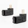 Inovat Haiker 1 Pair Right Left Angle Micro USB Male 90 Degree USB Male to Micro Female Plug Adapters