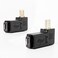 Inovat Haiker 1 Pair Right Left Angle Micro USB Male 90 Degree USB Male to Micro Female Plug Adapters