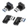 Xsusmdom 90 Degree USB 30 Male to Female Adapter 4 Pack Up and Down Left and Right Angle USB A Extender Connector for PC Laptop Hard Drive Keyboard USB A Charger Power Bank