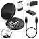 YANZIE USB Adapter Kit Travel Charging Organizer Case with USB C Micro USB and LightningCompatible Adapters SIM Card Holder Eject Pin and Phone Stand for Travel Office and Car Black