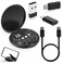 YANZIE USB Adapter Kit Travel Charging Organizer Case with USB C Micro USB and LightningCompatible Adapters SIM Card Holder Eject Pin and Phone Stand for Travel Office and Car Black