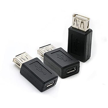 rgzhihuifz 3 Pack USB 20 A Female to USB Micro Female Adapter Converter