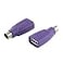 DGZZI USB to PS2 Adapter 2PCS Purple USB Female to PS2 Male Converter Adapter for Mouse and Keyboard