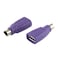 DGZZI USB to PS2 Adapter 2PCS Purple USB Female to PS2 Male Converter Adapter for Mouse and Keyboard