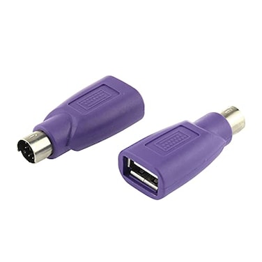 DGZZI USB to PS2 Adapter 2PCS Purple USB Female to PS2 Male Converter Adapter for Mouse and Keyboard