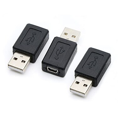 rgzhihuifz 3 Pack USB 20 A Male to USB B Mini 5 Pin Female Adapter Converter