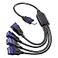 ANDTOBO USB 1 to 4 Splitter USB 20 Y Splitter Charger Cable USB 1 Male to 4 Female Power Cord Extension Hub Cable for PCPS4MacBookLaptopTVLED EtcNavy