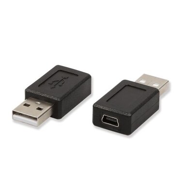 ELECTOP 2 Pack USB 20 A Male to USB B Mini 5 Pin Female Adapter Converter
