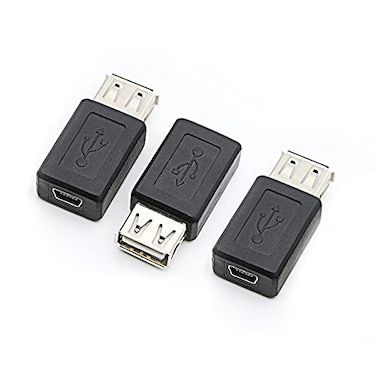 rgzhihuifz 3 Pack USB 20 A Female to USB B Mini 5 Pin Female Adapter Converter