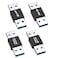 AGVEE 4 Pack USBA 30 Male to USBA Male Bidirectional Adapter USB 32 Gen 1 Coupler Extender Extension Converter Connector Black