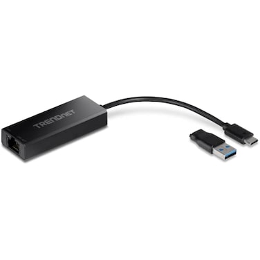 TRENDnet USBC 31 to 25GBASET Ethernet Adapter TUCET2G NDAA TAA Compliant Windows Mac Compatible USB TypeC to USBA Converter Included Up to 25Gbps Speeds Black
