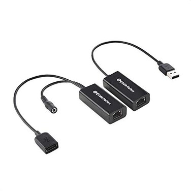 Cable Matters USB Over Ethernet Extender with Power Adapter up to 150 ft Full USB 20 Support for Keyboard Mouse Webcam and More